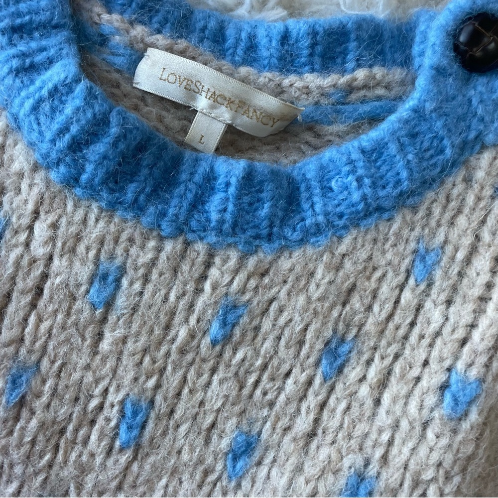 LoveShackFancy Rosie Alpaca Wool Pullover Sweater - Picture 2 of 9